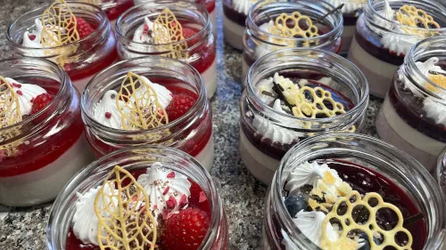 Gyümölcsös panna cotta